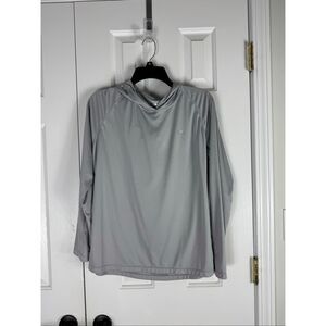 Willits Womens Silver Hooded Pullover Size Large